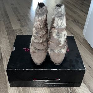 Brown Faux Fur Boots